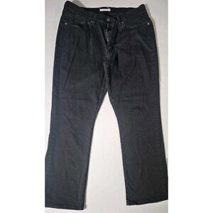 Levi's Classic Straight Jeans Mens 33x28 Black Denim Pants. (HL482)